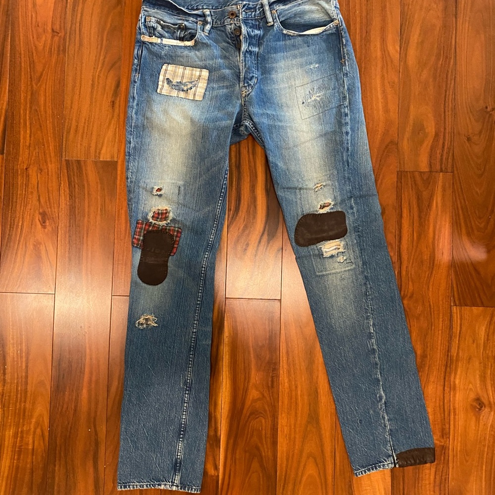 RALPH LAUREN PATCHWORK JEANS